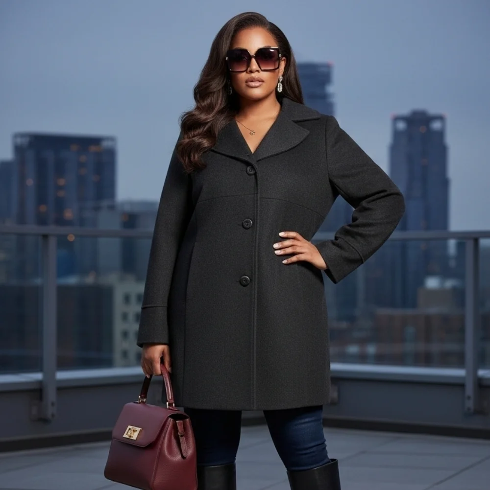 Elegant Black Women's Coat